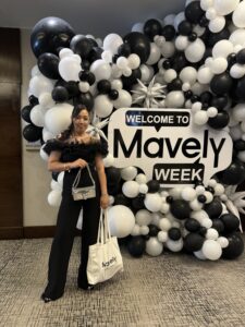 Rosie at Mavely Week, where she was a featured creator