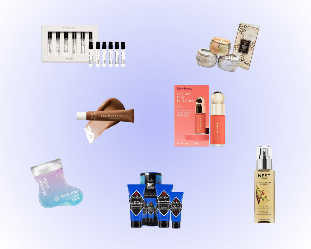 Collages of featured products in Kohl's/Sephora gift guide