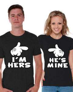 Walmart — Awkward Styles Couple Matching Shirts: "I’m Hers" & "He’s Mine"