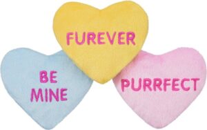 Chewy — Frisco Valentine Candy Hearts Plush Cat Toy with Catnip, 3 count